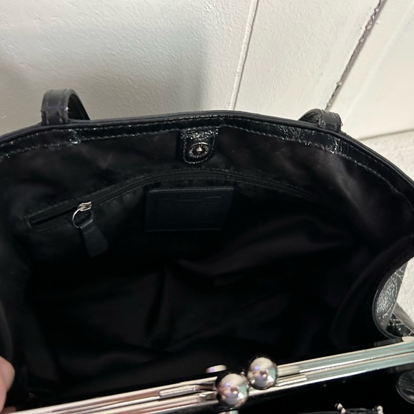 COACH Glossy Logo Satchel Handbag - Picture 12 of 12